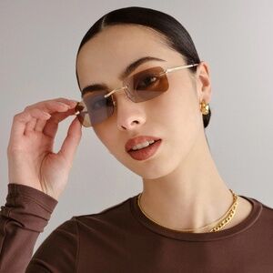 AIRE Women's Gold and Tan Sunglasses